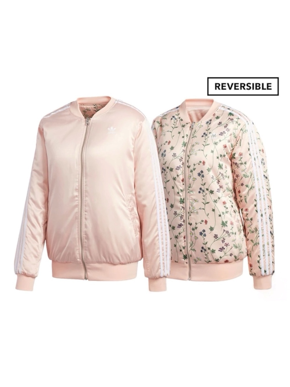 ADIDAS ORIGINALS REVERSIBLE FLORAL PRINT BOMBER JACKET SZ M - BNWT